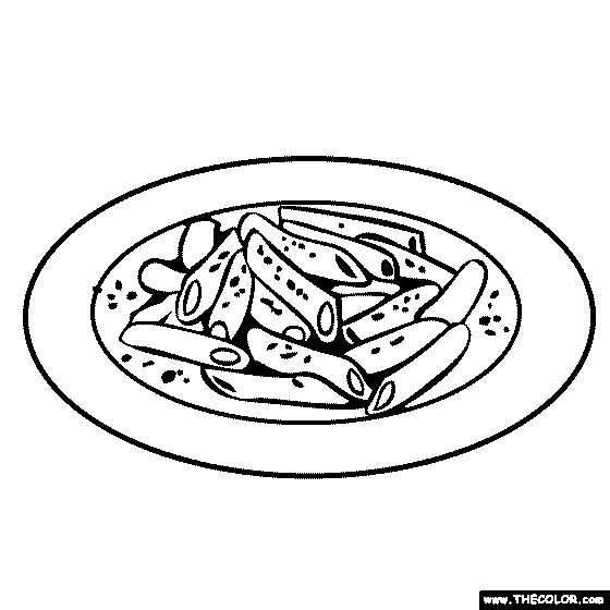 Macaroni and Cheese Coloring Page