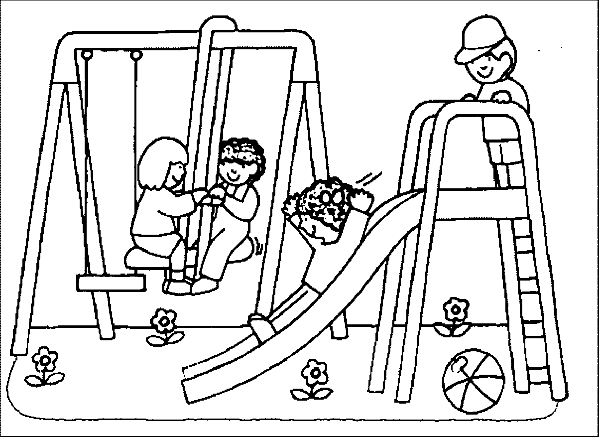 Park Coloring Page - Coloring Home