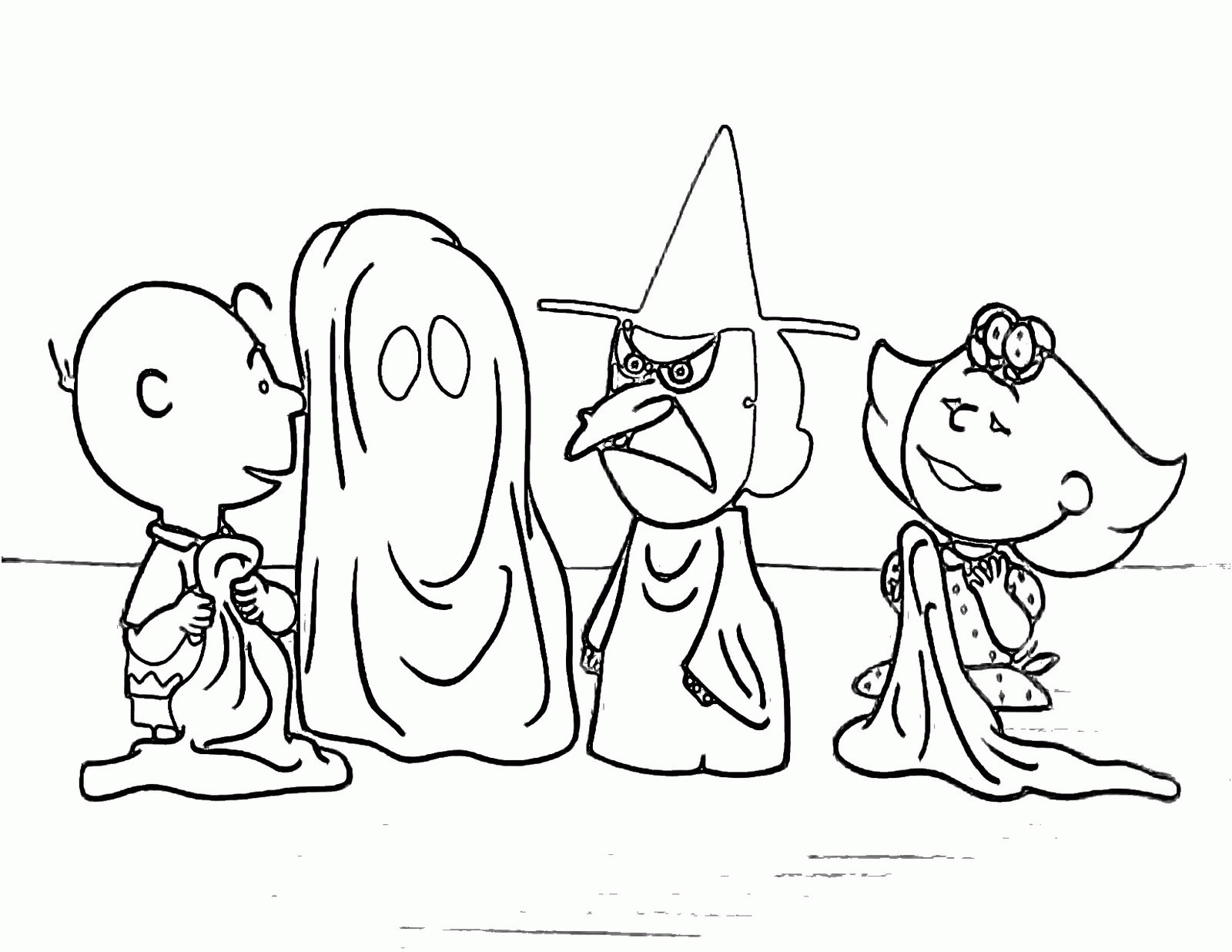 Print Charlie Brown Halloween Coloring Pages or Download Charlie ...
