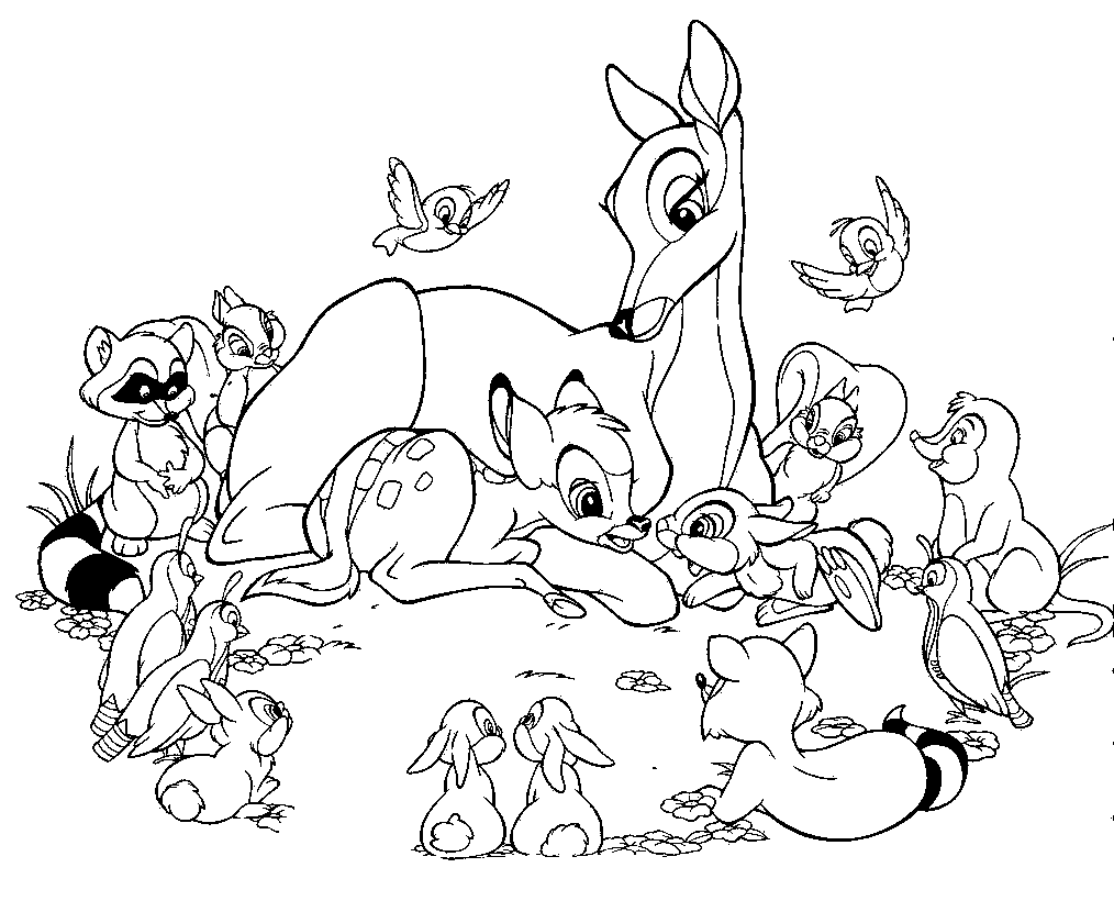 Bambi Coloring Pages Disney   Coloring Home