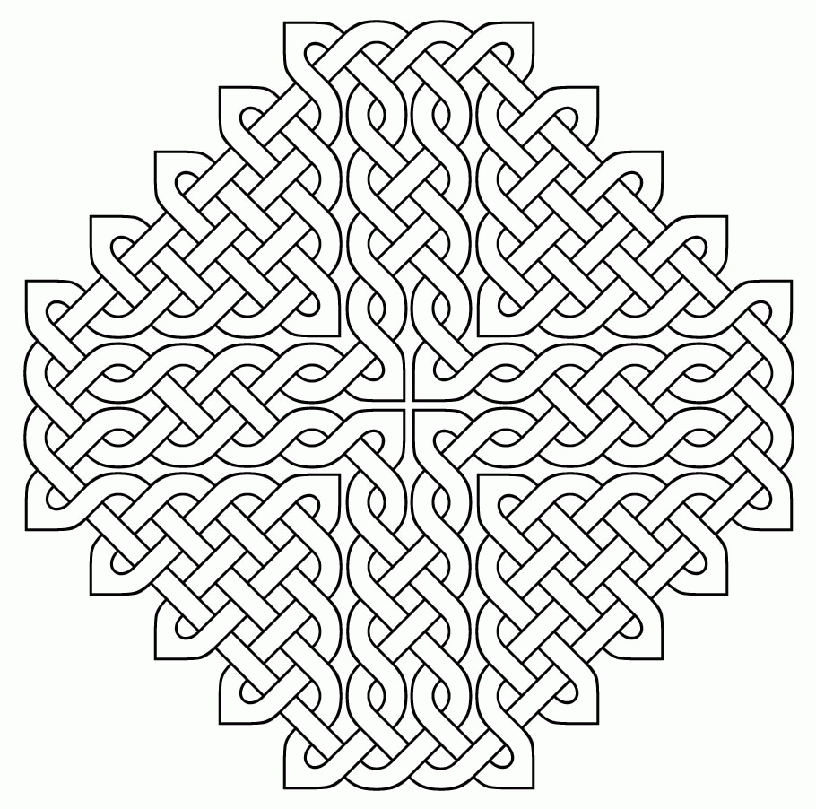 Celtic knot coloring pages to download and print for free