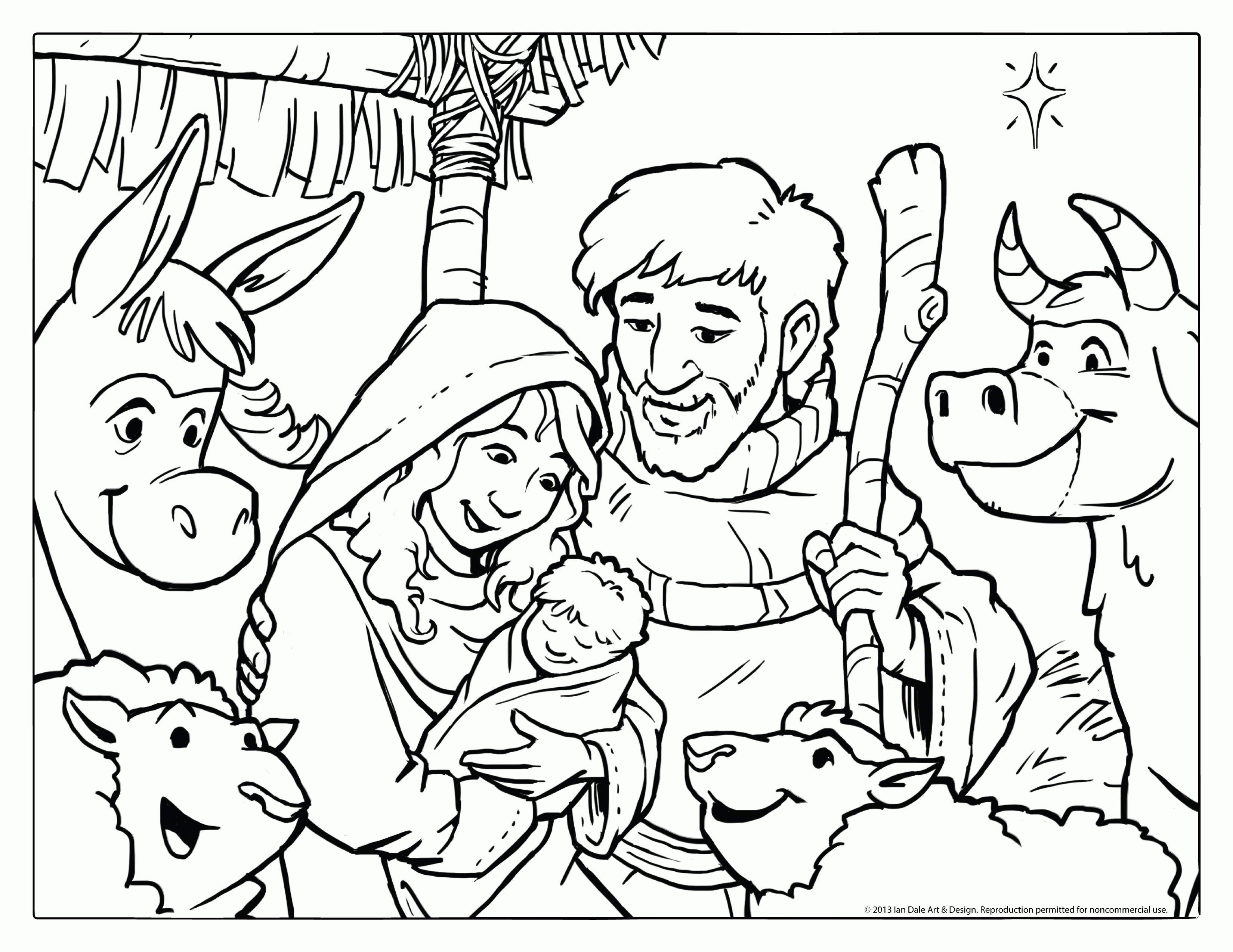 Christmas Coloring Page Jesus Coloring Home