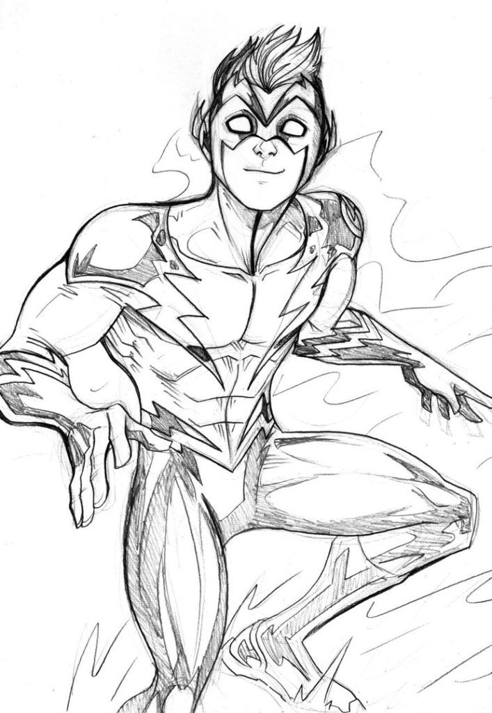 Coloring Pages: Excellent The Flash By Drkwtr With Flash Coloring ...