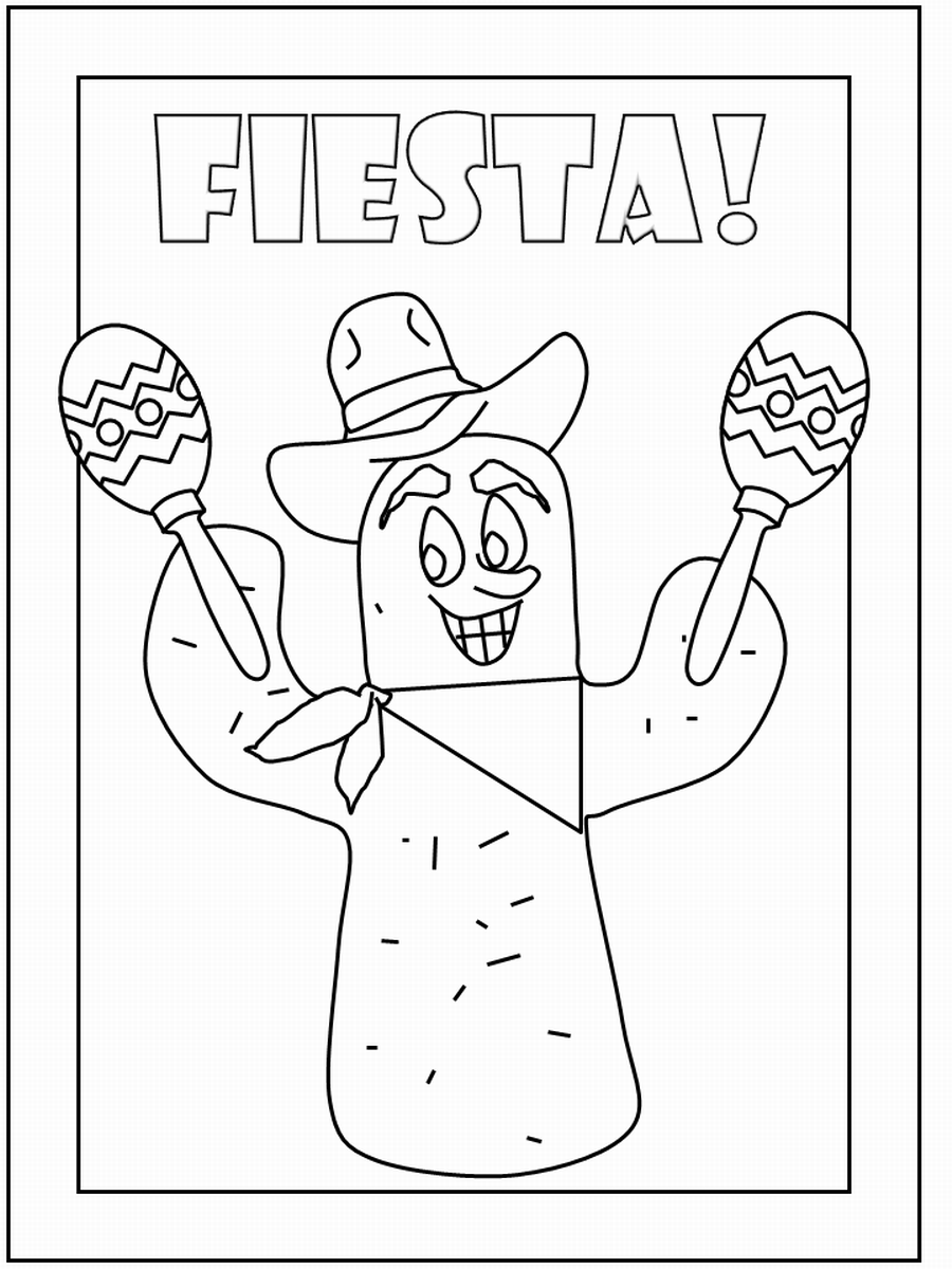 Mexican Fiesta Coloring Pictures Mexican Flag Coloring Pages ...