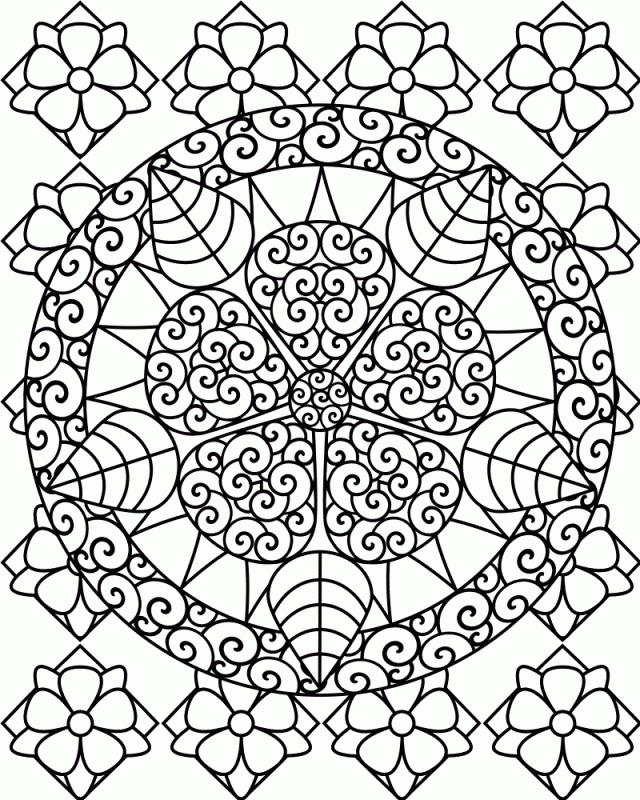 Hard Colouring Pages To Print - Coloring Pages for Kids and for Adults