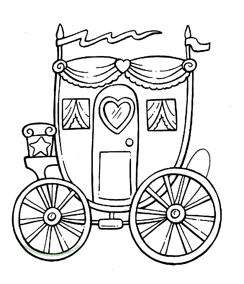 Cinderella Coach Coloring Pages Printable - Coloring Pages For All ...