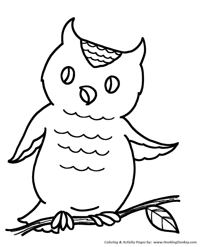 Simple Owl Drawing For Kids Images & Pictures - Becuo