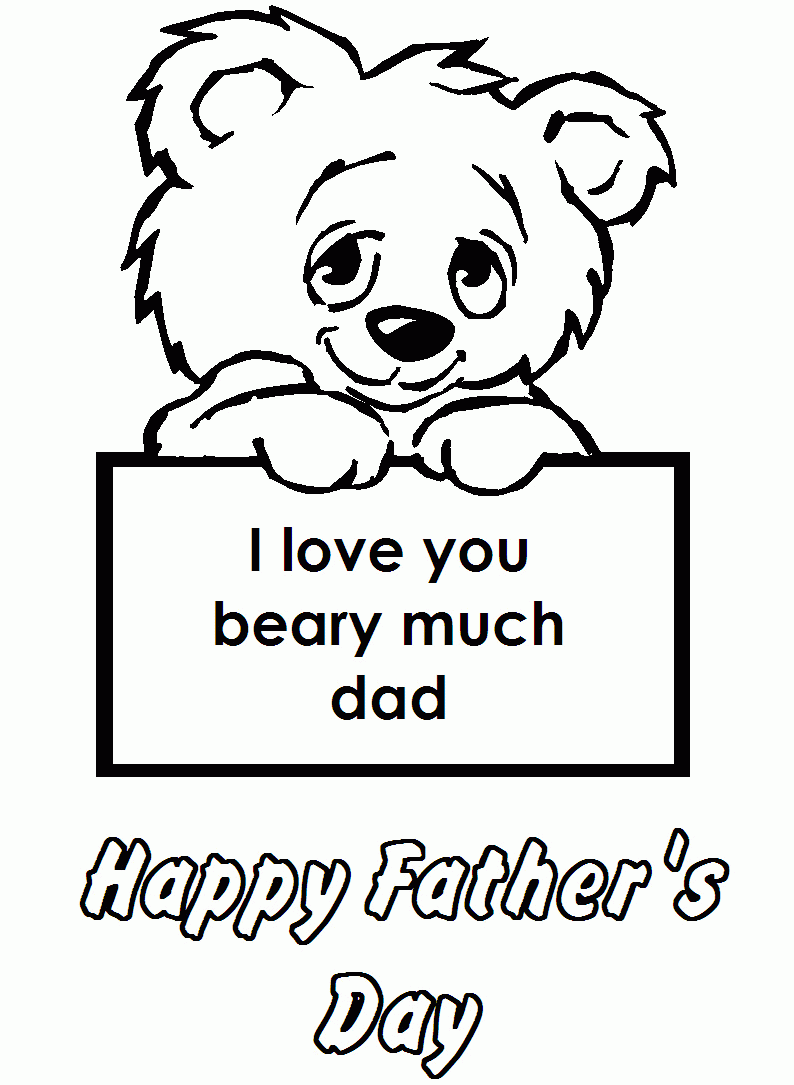 Happy Fathers Day Coloring Pages Printable