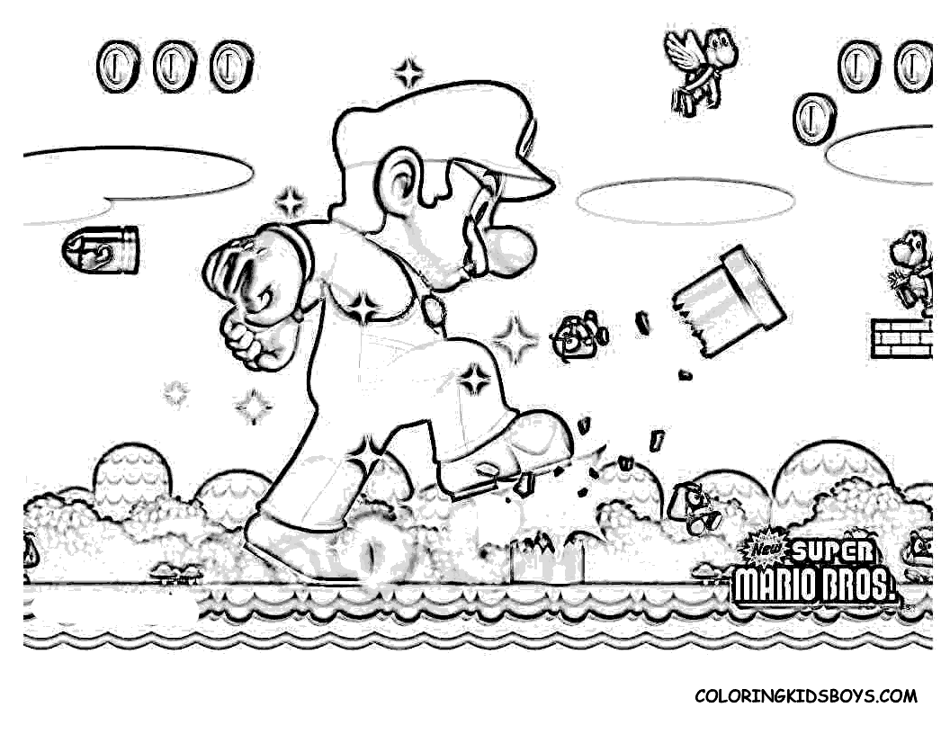 super mario coloring pages | Only Coloring Pages