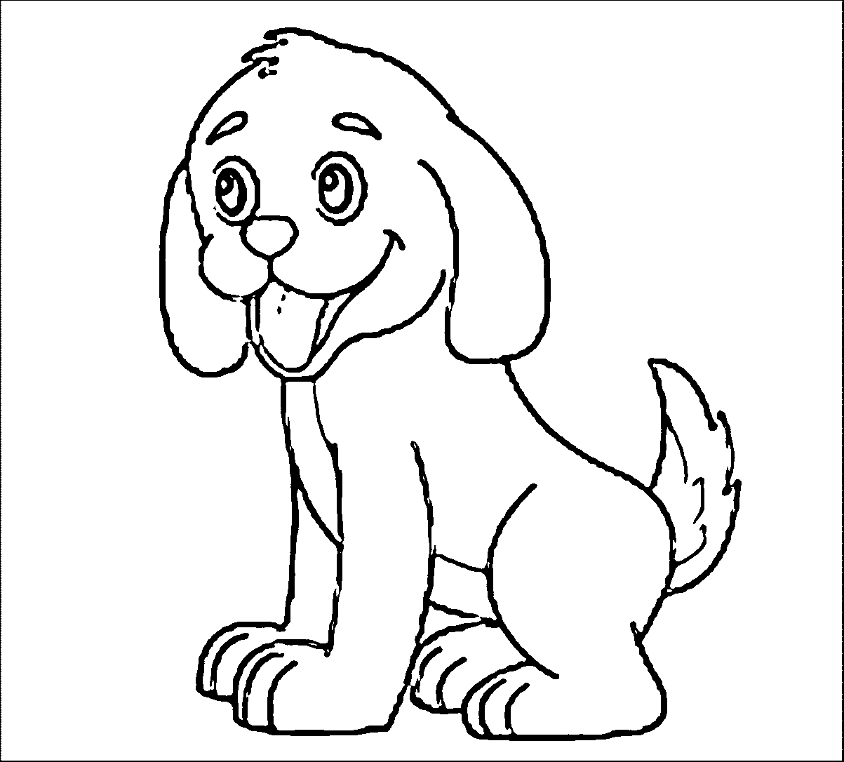 Download Puppy Outline Coloring Page - Coloring Home