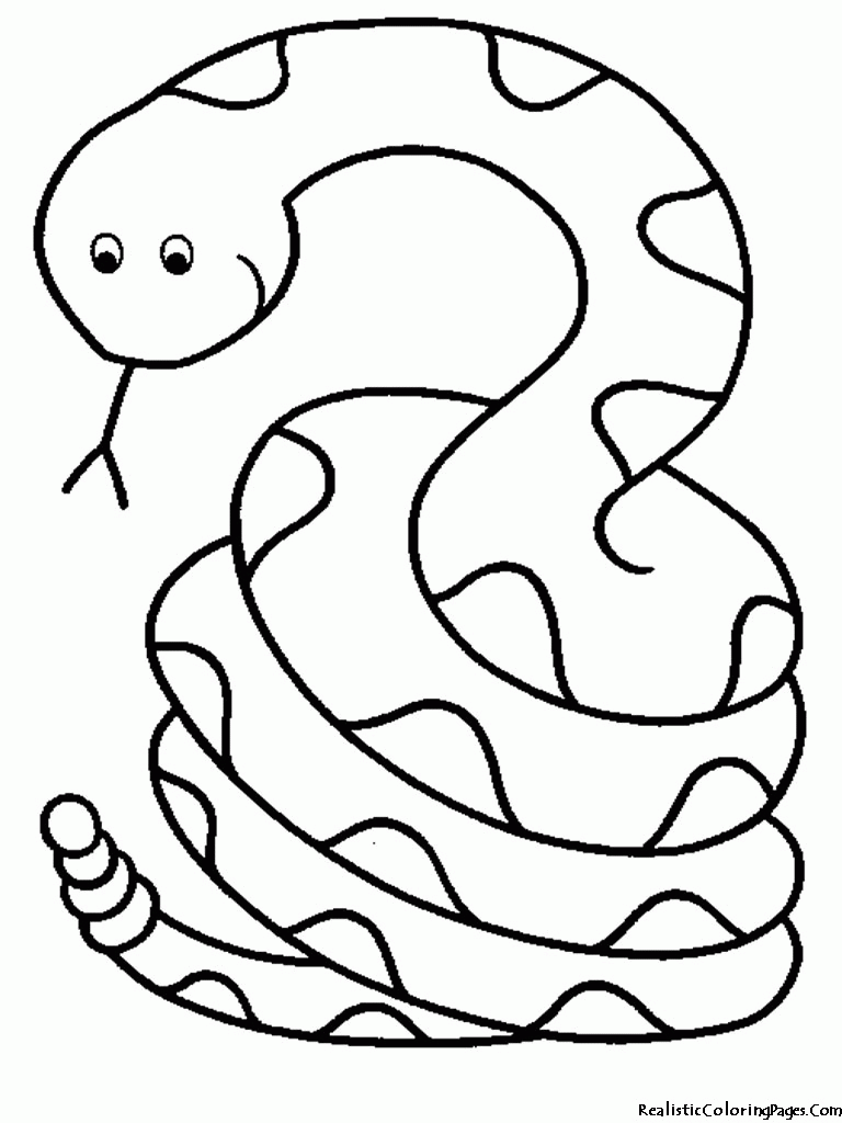 Printable Snake - Coloring Pages for Kids and for Adults