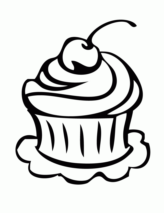 Free Printable Cupcake Coloring Pages | H & M Coloring Pages