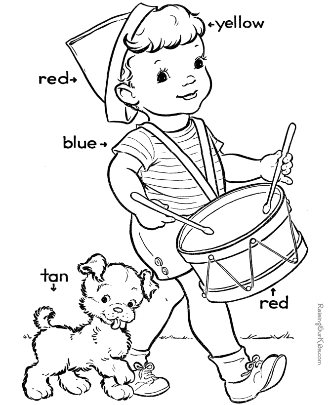 Easy to Color Color Sheets For Kindergarten - Pa-g.co