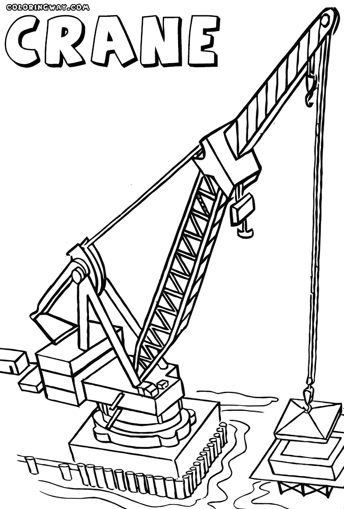 Crane Coloring Page - Coloring Home