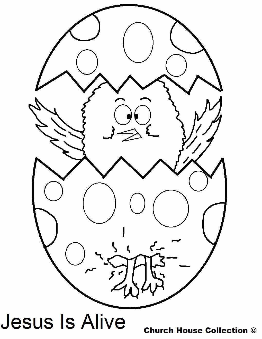 Easter Chick Coloring Page - Coloring Pages for Kids and for Adults