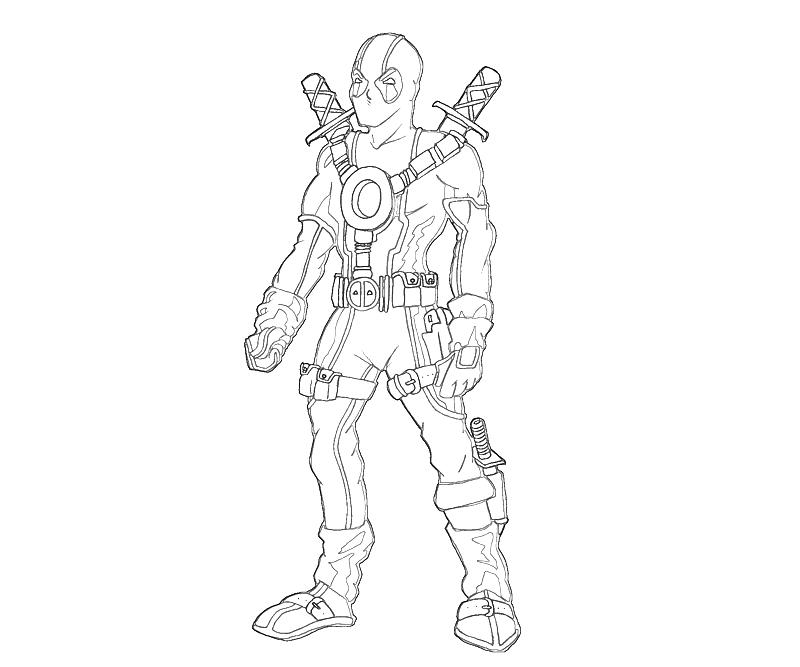 Deadpool printable coloring page