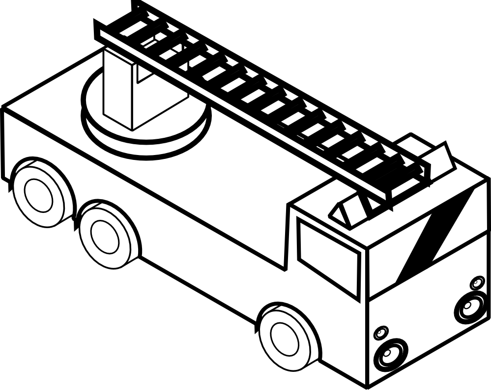Drawing Firetruck #135881 (Transportation) – Printable coloring pages