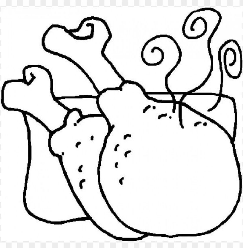 Download chicken meat coloring page png - Free PNG Images | TOPpng
