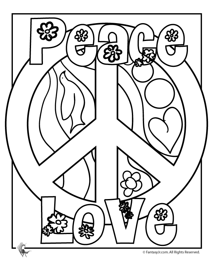 Flower Power Coloring Page | Woo! Jr. Kids Activities : Children's  Publishing
