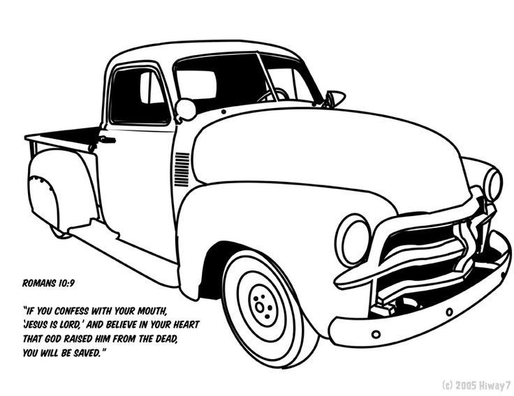 1951-54 Chevy Truck by hiway7 on deviantART | Chevy trucks, 54 chevy truck, Truck  coloring pages