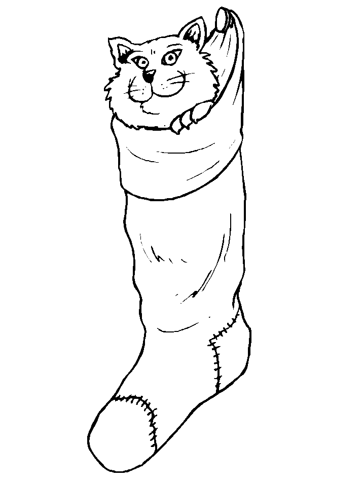 Bear And Christmas Stocking Coloring Page - Ð¡oloring Pages For All ...