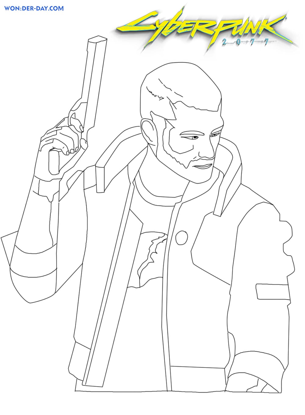 Cyberpunk 2077 Coloring pages. Print for free | WONDER DAY — Coloring pages  for children and adults