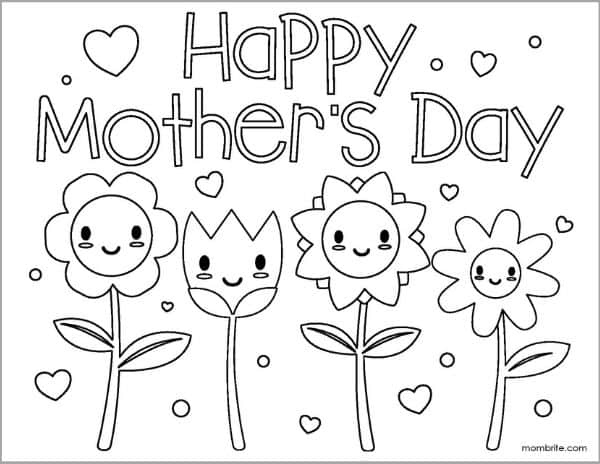 Free Printable Mother's Day Coloring Pages | Mombrite
