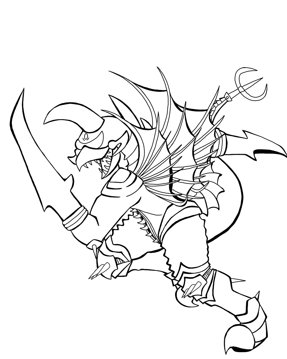 I finished up some lineart for Gigan 2004! He was so fun to draw~ :  r/GODZILLA