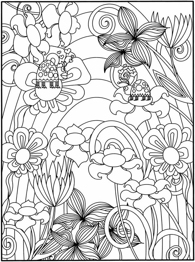 Flower Garden Coloring Pages For Kids - Coloring Home