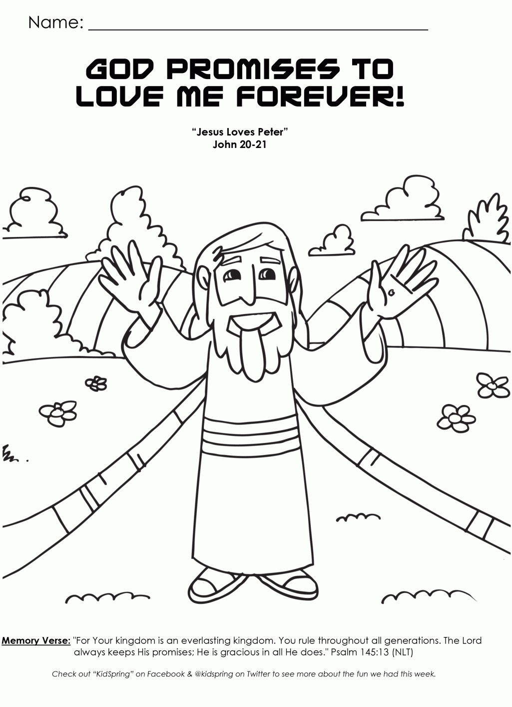 Free Coloring Pages Of God Love Children Sunday School Coloring ...