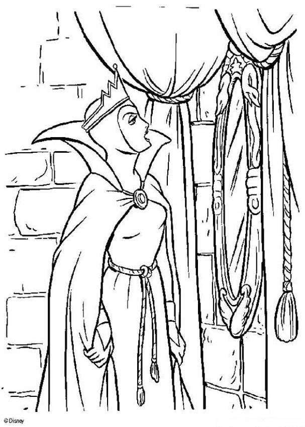 Snow White and the seven dwarfs coloring pages - Witch and the ...