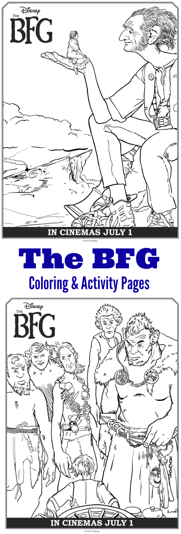 Disney's The BFG Coloring Pages And Activity Pages - TheSuburbanMom