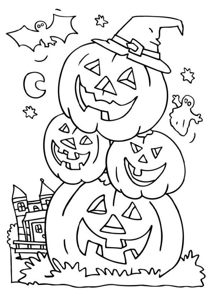 Easy Halloween Coloring Pages To Draw & Print Free Download ...
