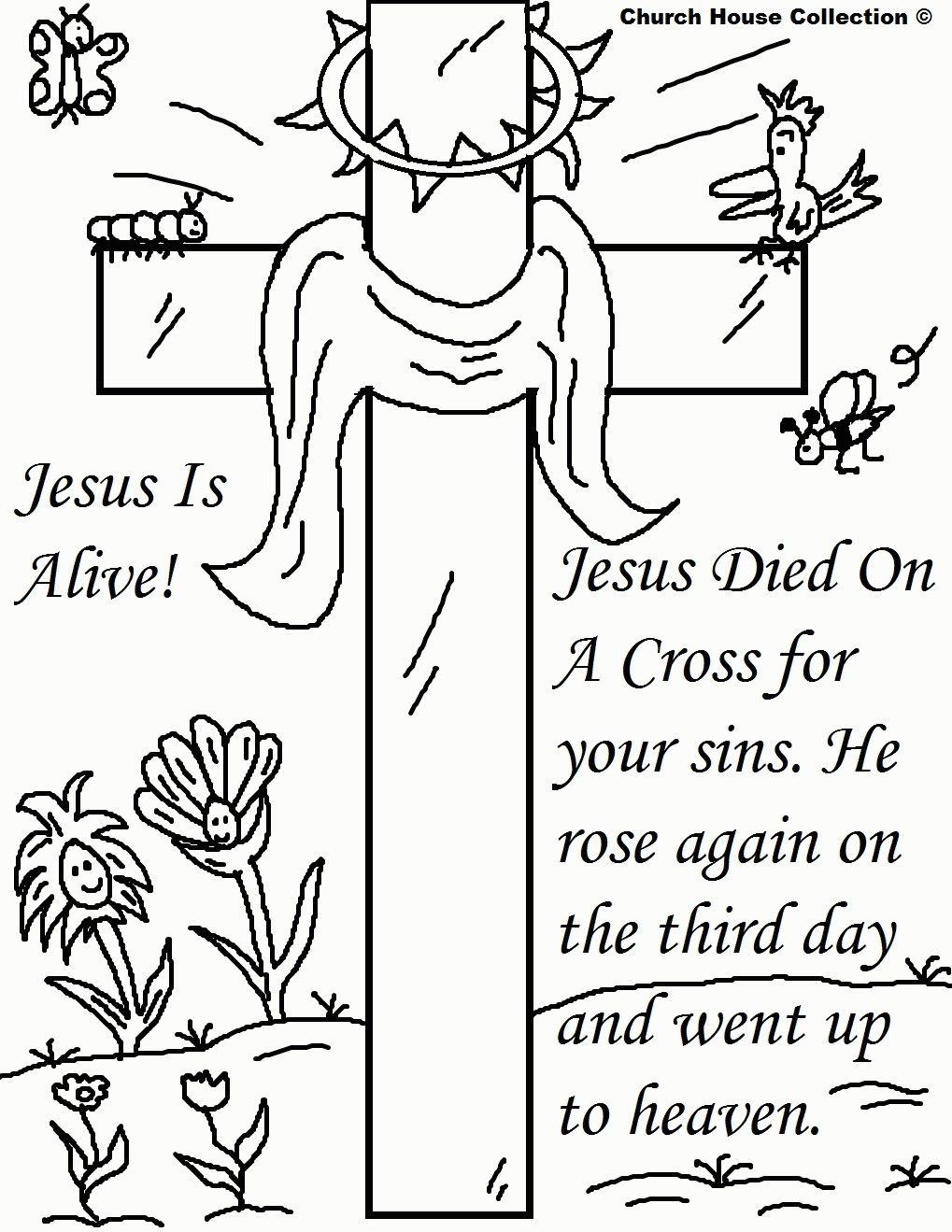Free Printable Easter Coloring Pages Religious   Coloring Home