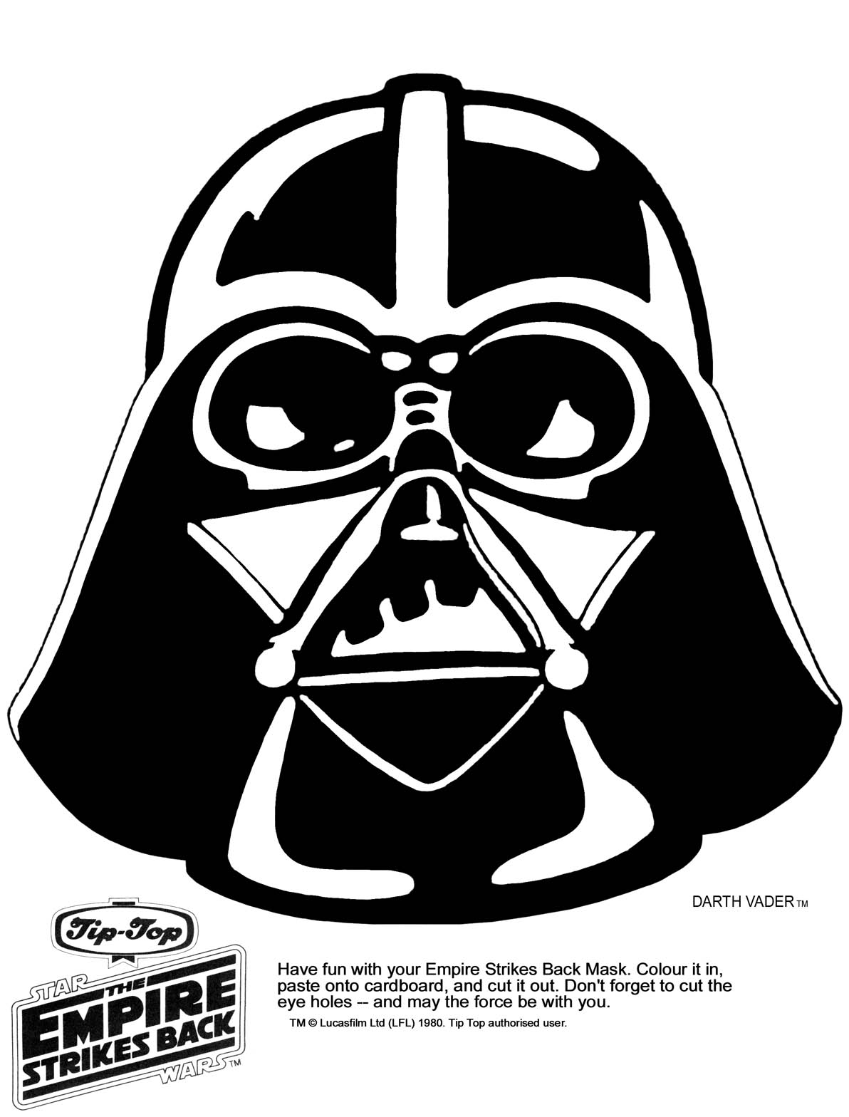Darth Vader Helmet Coloring Page - High Quality Coloring Pages