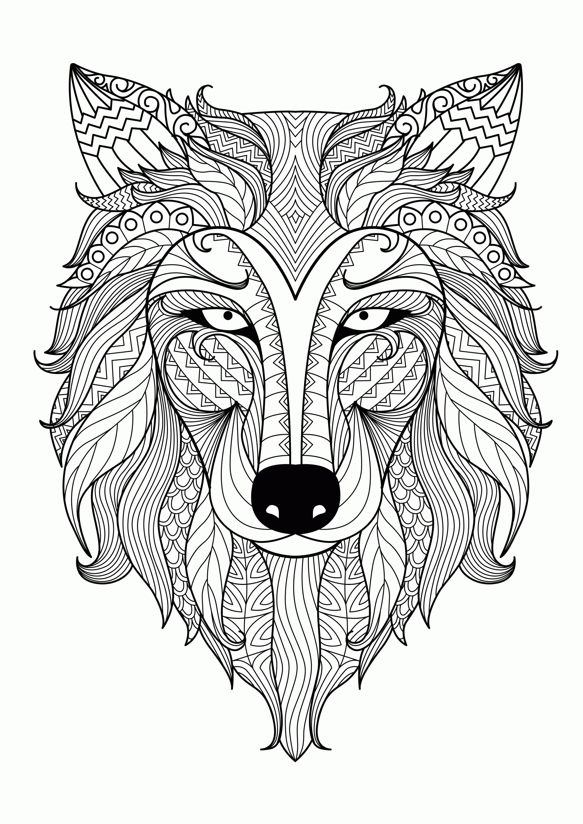 Free Coloring Pages For Adults Printable Easy To Color Animals Coloring Home