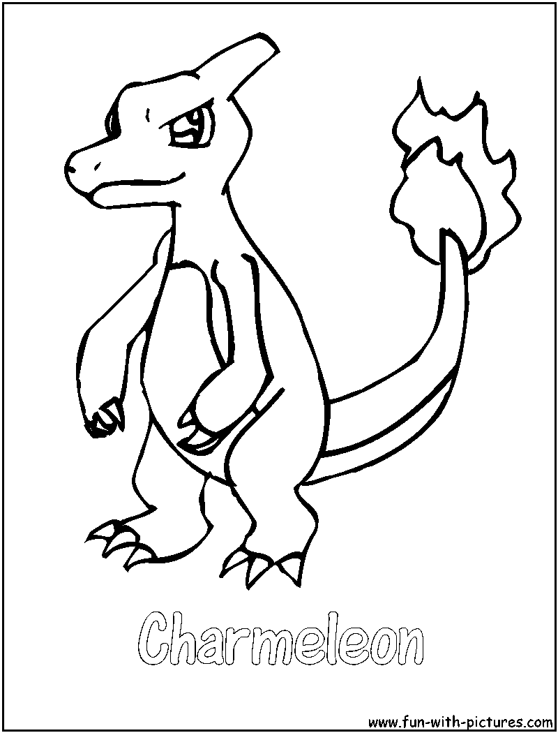 Charmander - Coloring Pages for Kids and for Adults