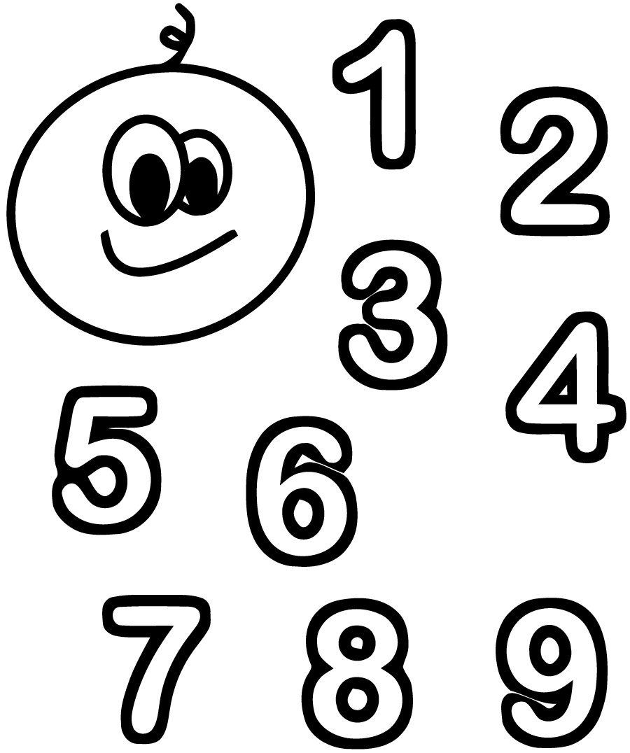 Numbers free to color for children - Numbers Kids Coloring Pages