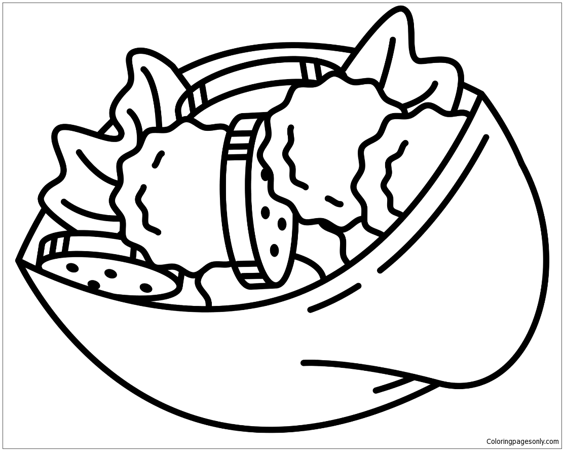 Israeli Falafel Coloring Page - Free Coloring Pages Online