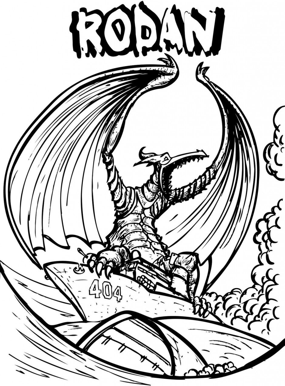 Rodan Coloring Pages.