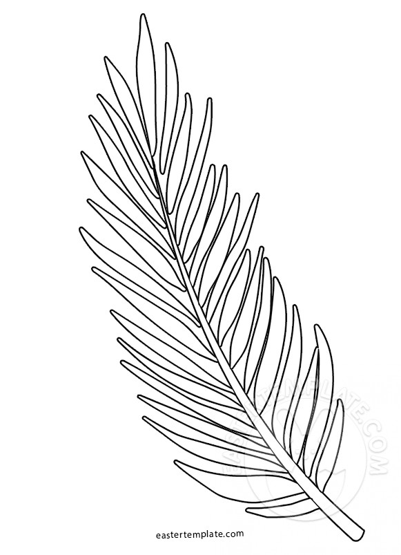 Palm Sunday Coloring Page Palm Branch Template Easter Template Coloring Home