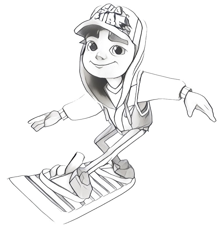 Coloring Pages Subway Surfers - Morning Kids