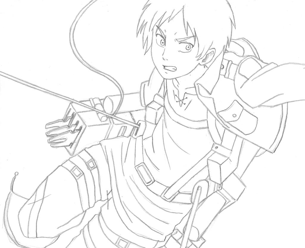 Eren From Attack On Titan Coloring Page Coloring Page Page For Kids And ...