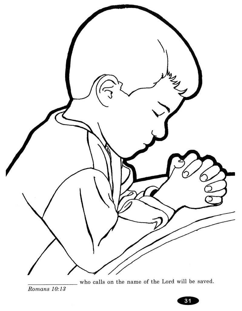 Childrens prayer coloring pages
