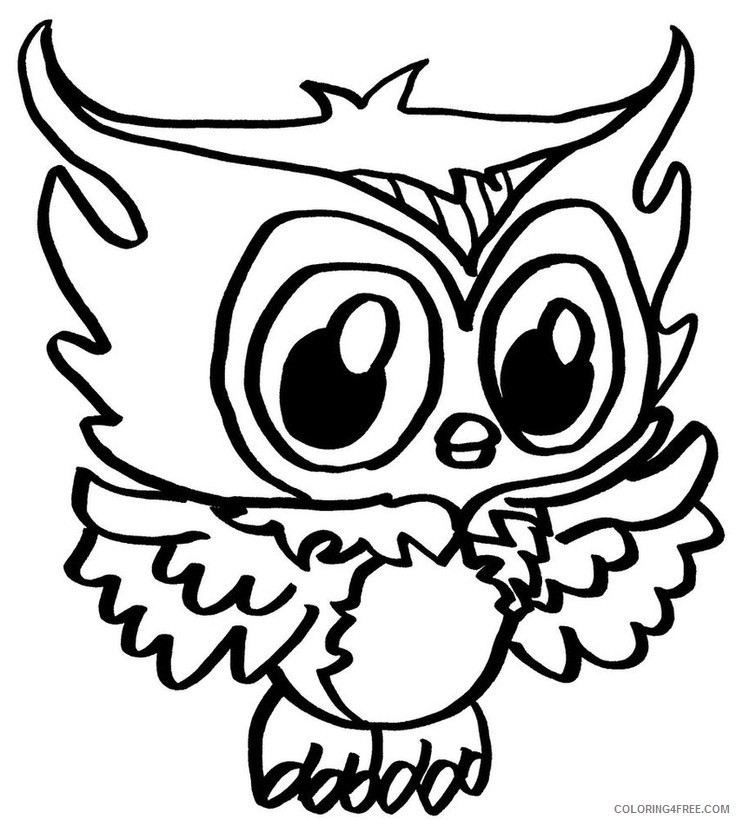 baby owl coloring pages for kids Coloring4free - Coloring4Free.com