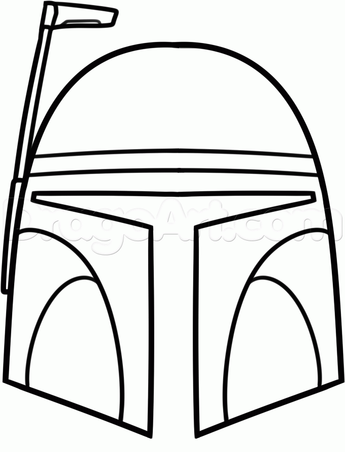 Boba Fett Helmet Coloring Pages - High Quality Coloring Pages