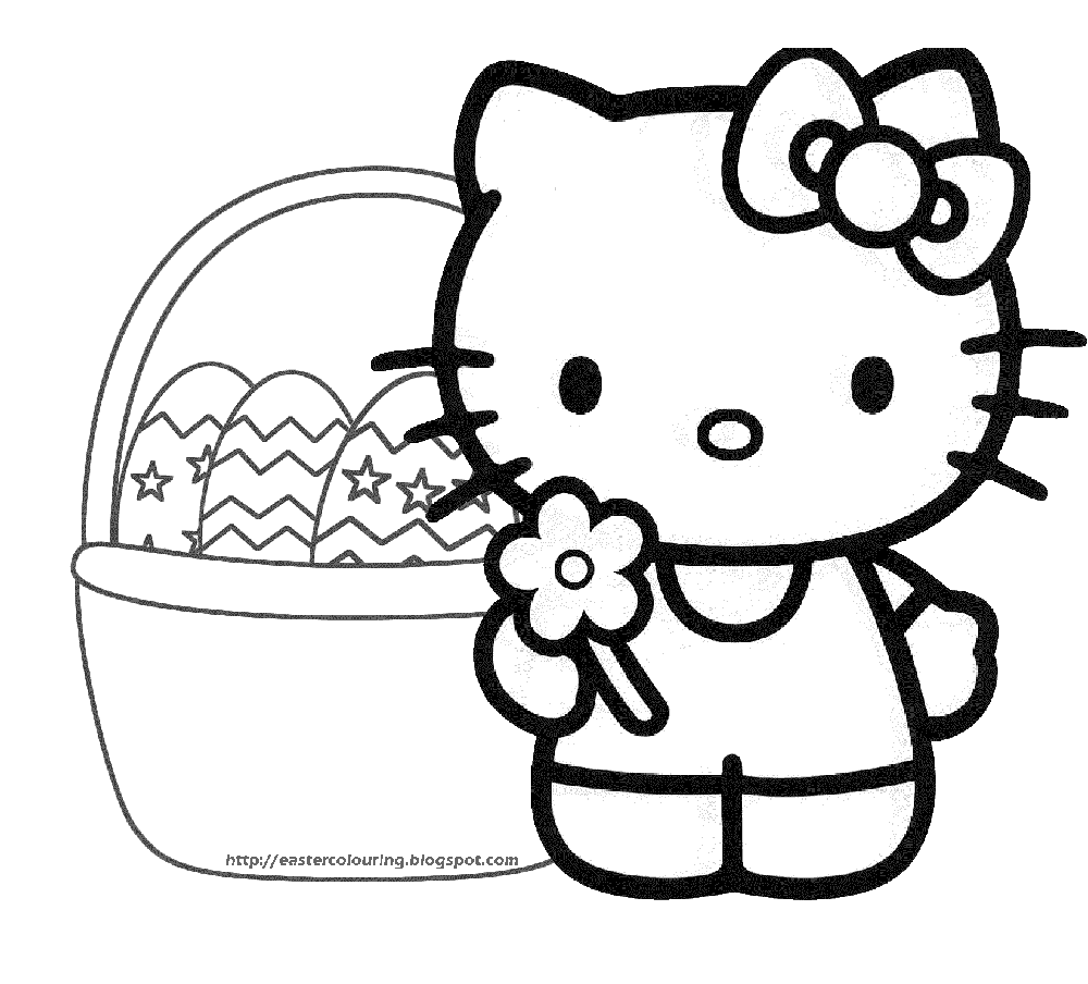 Hello Kitty To Print - Coloring Pages for Kids and for Adults
