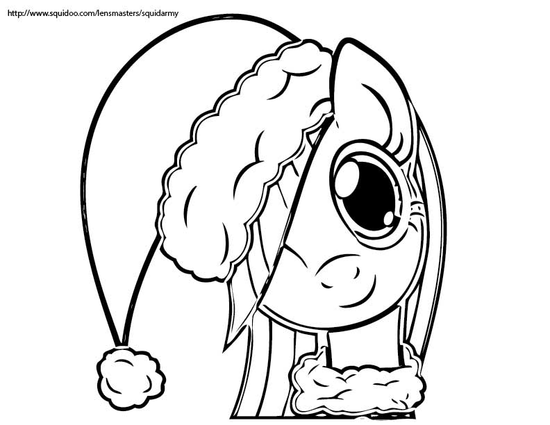 My Little Pony Coloring Pages christmas - Coloring Kids
