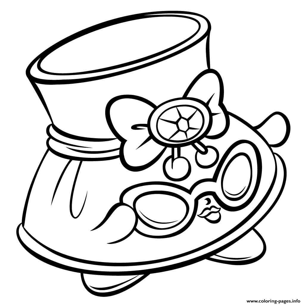Hat Shady And Sunglasses Shopkins Season 3 Coloring Pages ...