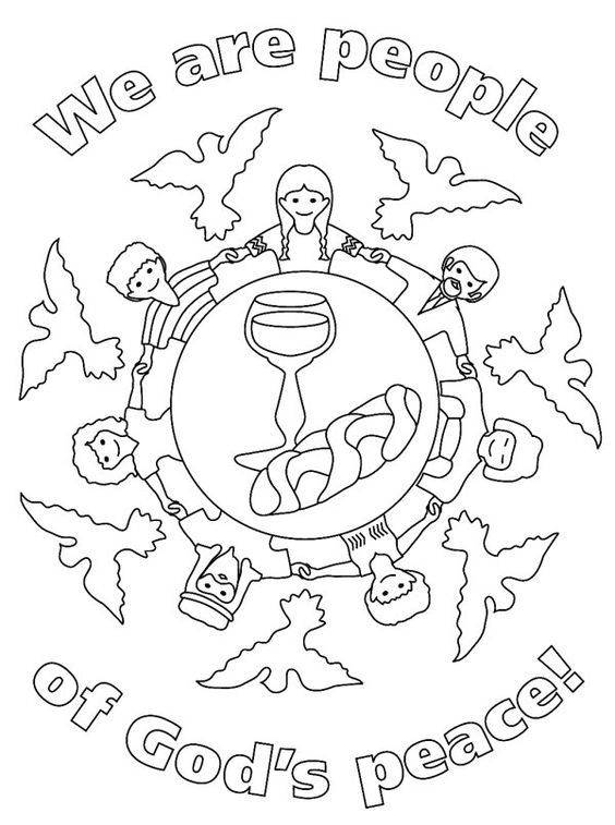 Children Peace Coloring Page | Peace crafts, Bible coloring ...